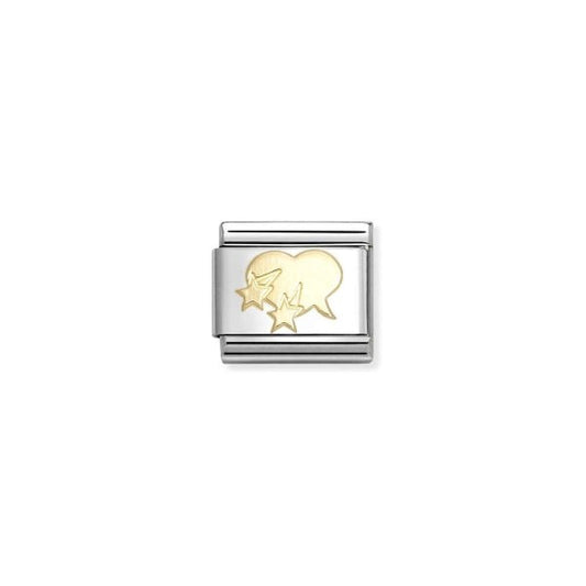 Gold Comic Heart Charm