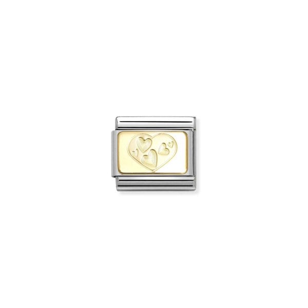 Gold Hearts Within Heart Charm