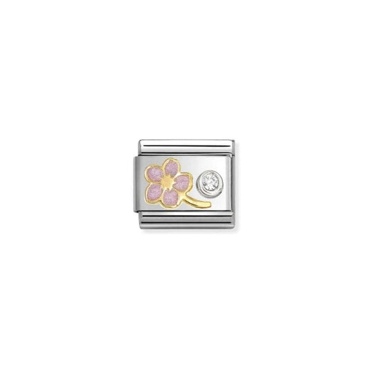 Classic Link, Pink Forget-Me-Knot & CZ set