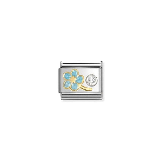 Classic Link, Blue Forget-Me-Knot & CZ 