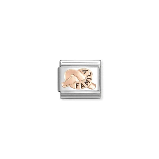 Classic Rose Gold Family Promises Knot Charm