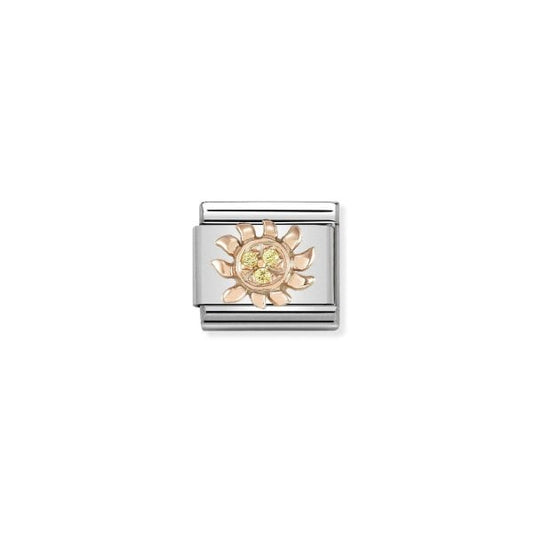 Rose Gold Sun CZ Composable Charm