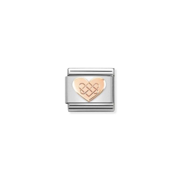 Rose Gold Celtic Knot Heart