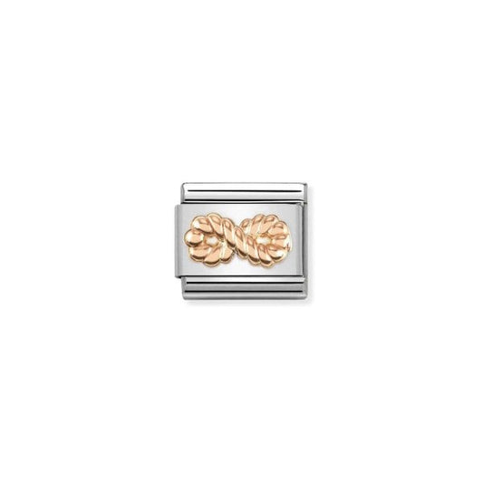 Classic Rose Gold Textured Infinity Charm