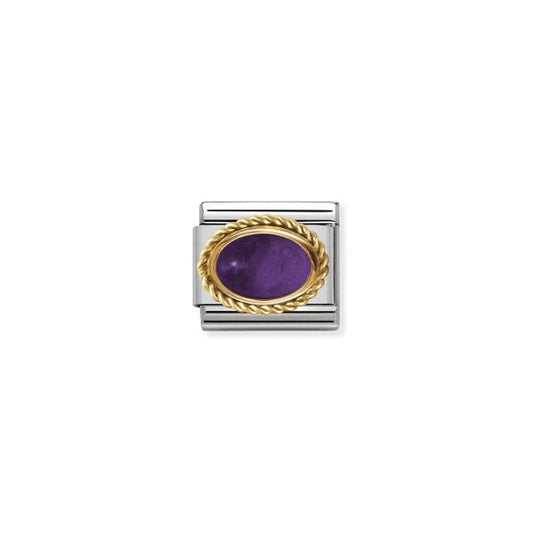 Classic Gold Setting Amethyst Charm