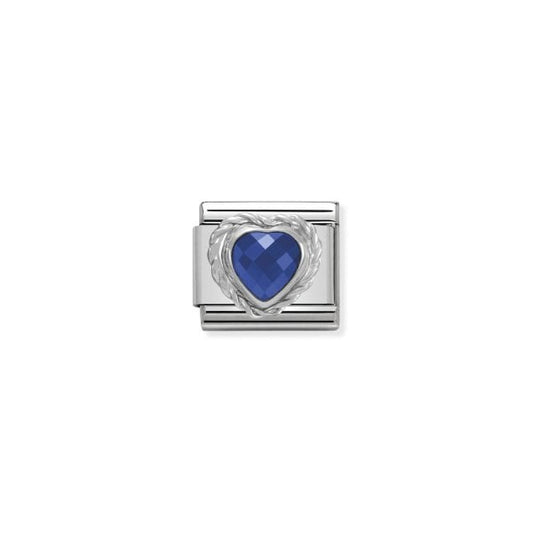 BLUE FACETED CZ HEART