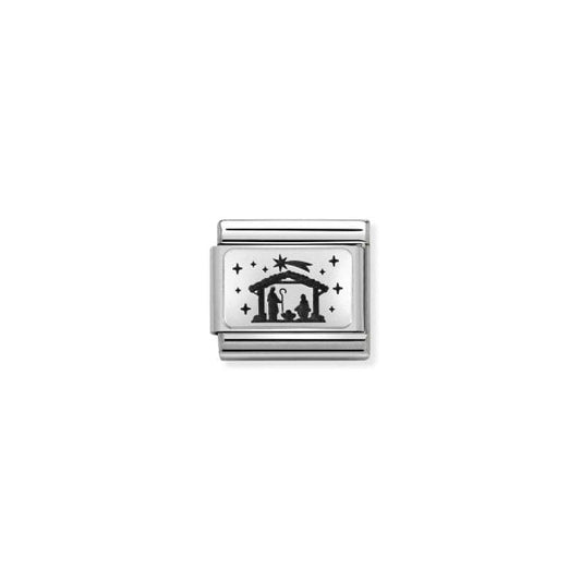 Classic Silver Nativity Charm