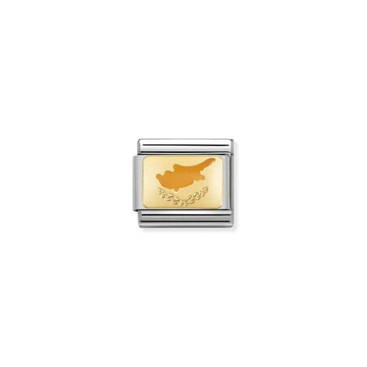 CLASSIC Gold Cyprus Flag Charm