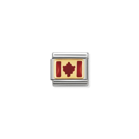 CLASSIC Gold Canada Flag Charm