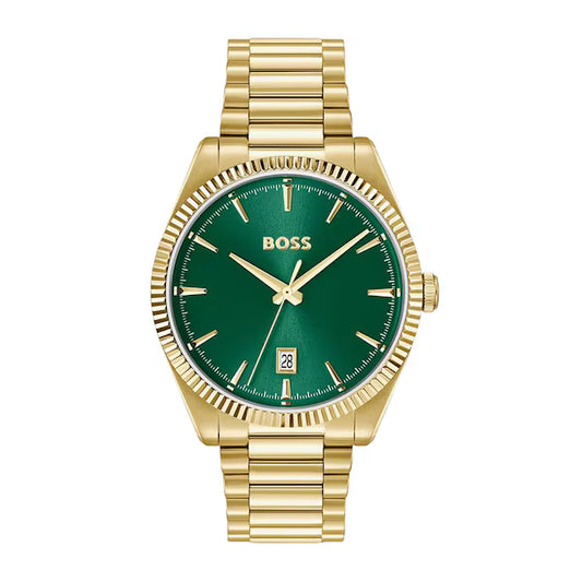 Langford 39mm Green Gold Plated Watch