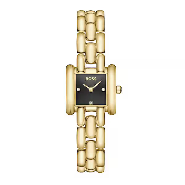 Violet 21mm Black Dial Gold Plated Watch
