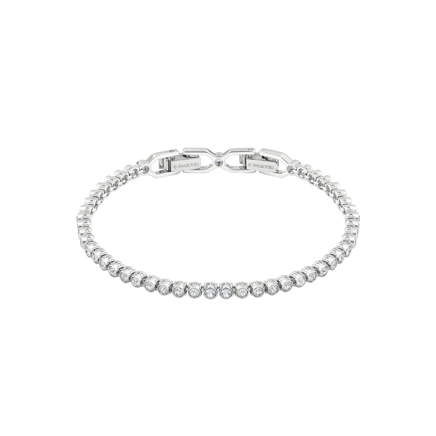 Imber Bracelet, White, Rhodium Plated