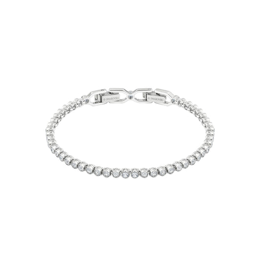 Imber Bracelet, White, Rhodium Plated