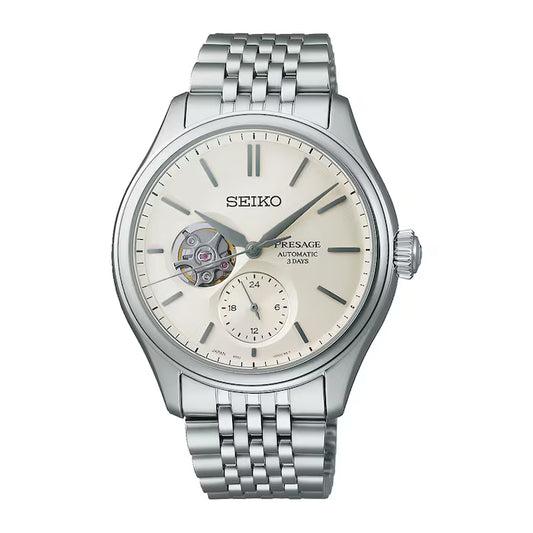 Presage Classic Series 'Shiro-iro' Open Heart 40mm Mens Watch