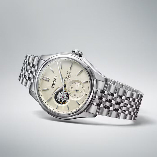 Presage Classic Series 'Shiro-iro' Open Heart 40mm Mens Watch
