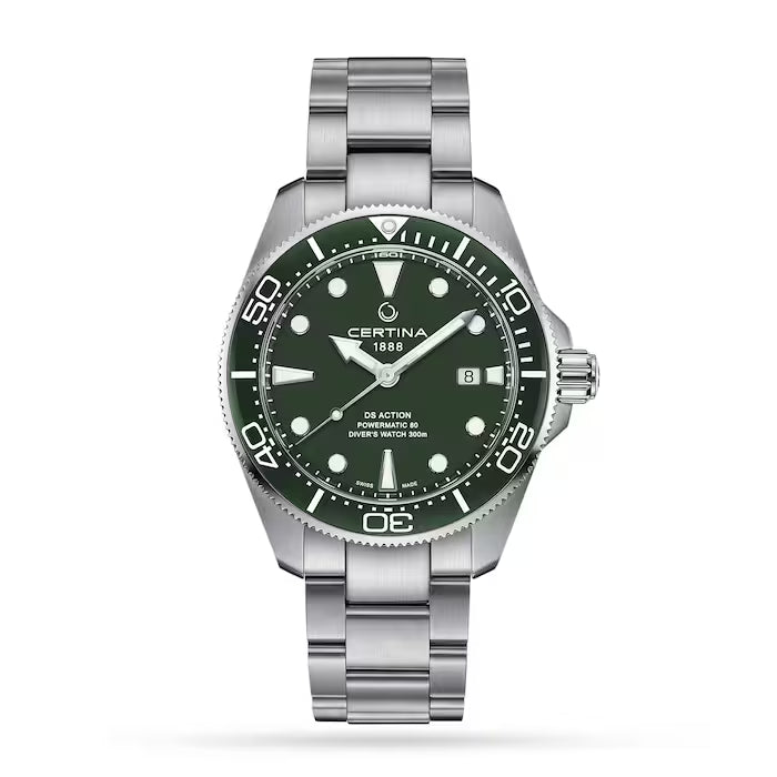 Certina Aqua DS Action Diver Green Dial 43mm