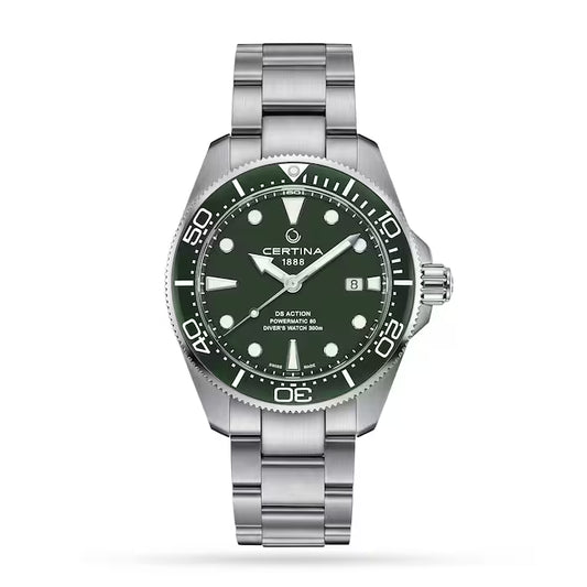 Certina Aqua DS Action Diver Green Dial 43mm