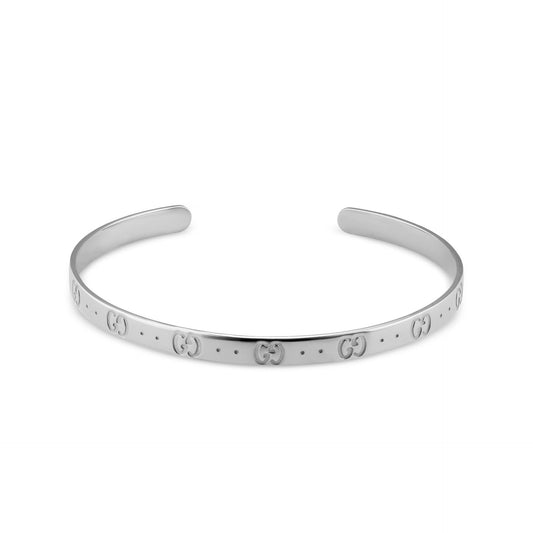 GUCCI Icon 18ct White Gold Bangle