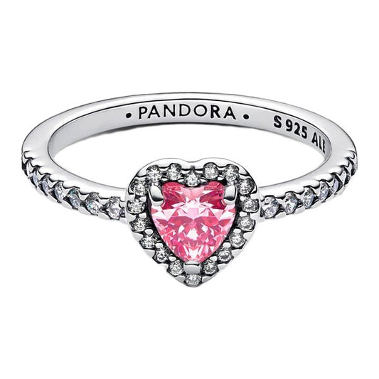 Elevated Pink Heart Ring