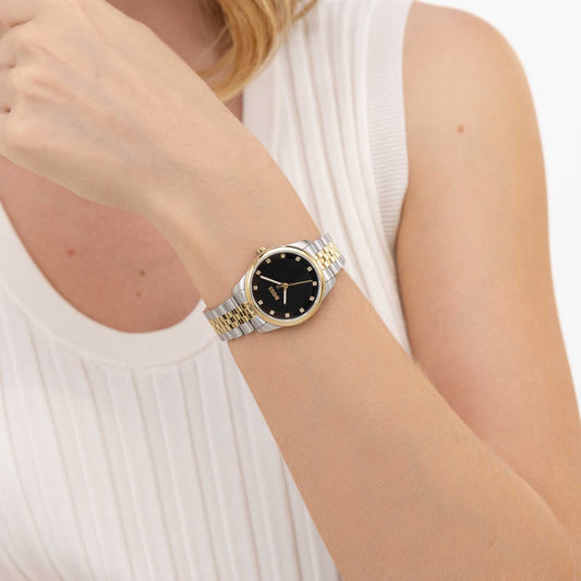 Graceful Two Tone Crystal Ladies Watch