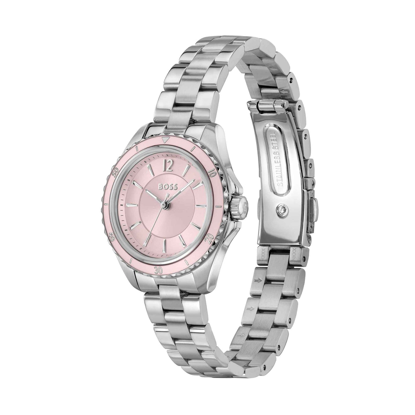Pink Gold Tone Sage Stainless Steel Watch