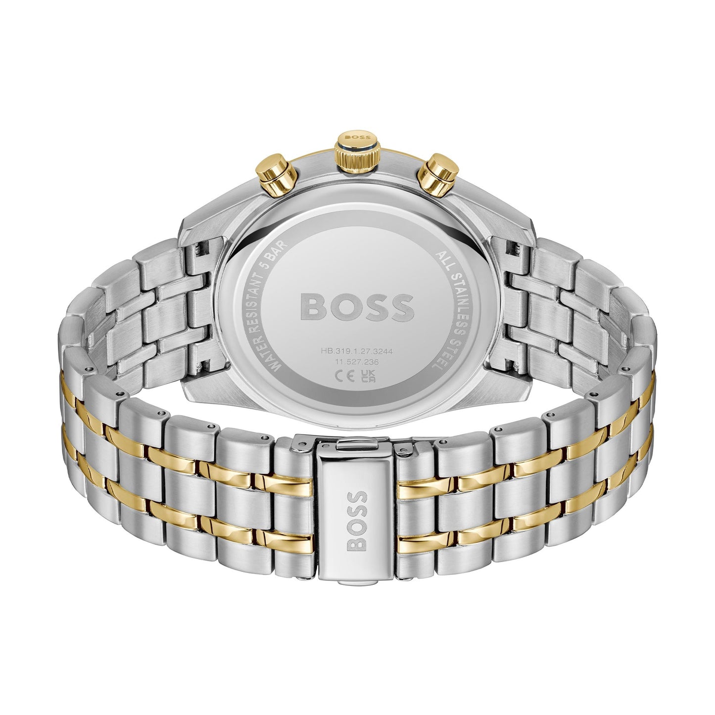 Sky Traveller Steel and Gold Tone 44 mm BOSS Watch