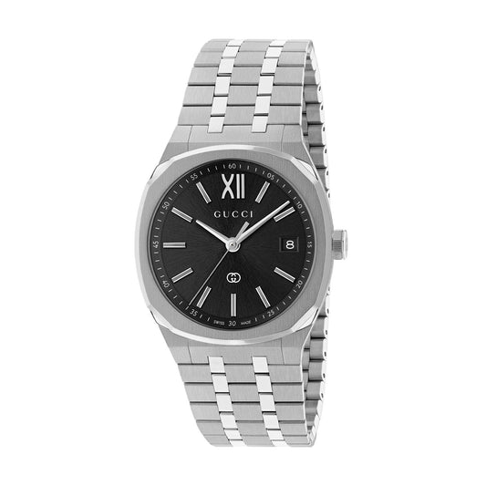 25H 36MM Black Dial GUCCI Mens Watch