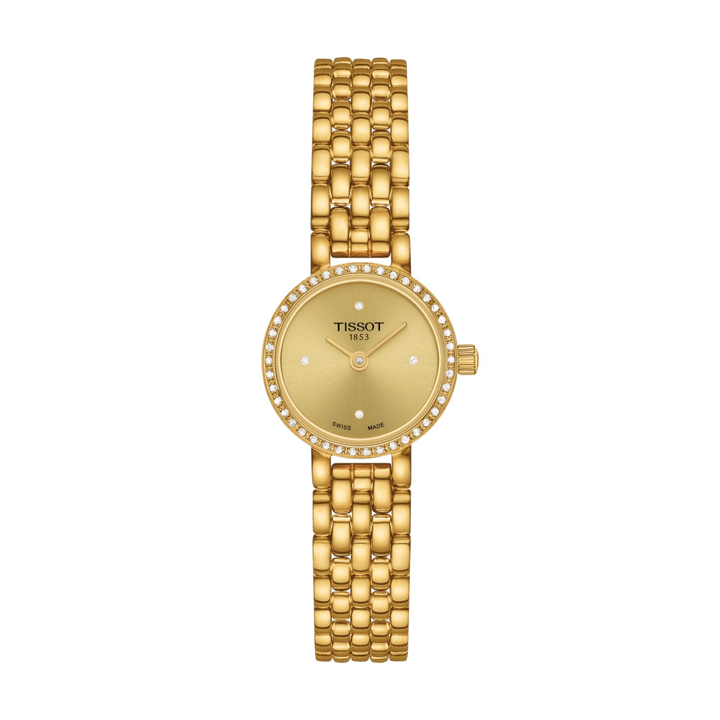 Lovely Round 19.5mm Quartz Yellow Gold PVD Coated Watch