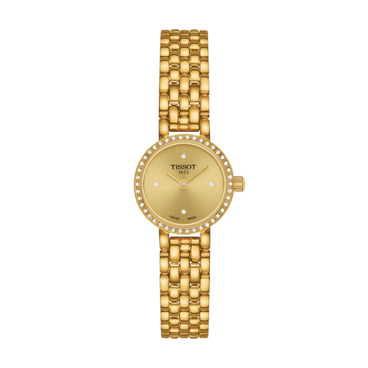 Lovely Round 19.5mm Quartz Yellow Gold PVD Coated Watch