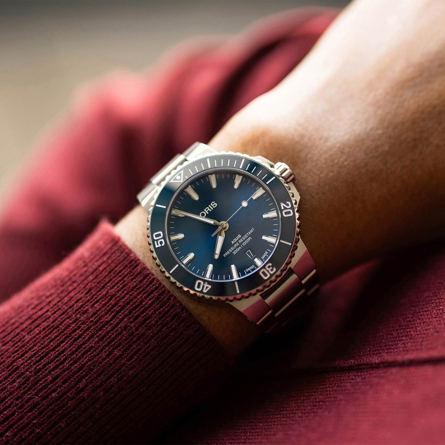 Oris Aquis Date 41.5mm Blue