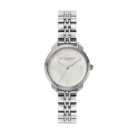 Classic 30mm Art Deco 2.0 Ivory & Silver Bracelet Watch