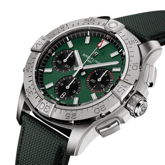 Avenger B01 Chronograph 42 Mens Stainless Steel Green Watch