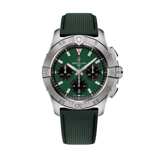 Avenger B01 Chronograph 42 Mens Stainless Steel Green Watch