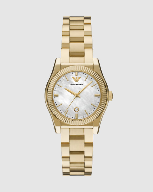 Gold Tone Stainless Steel Quartz Watch