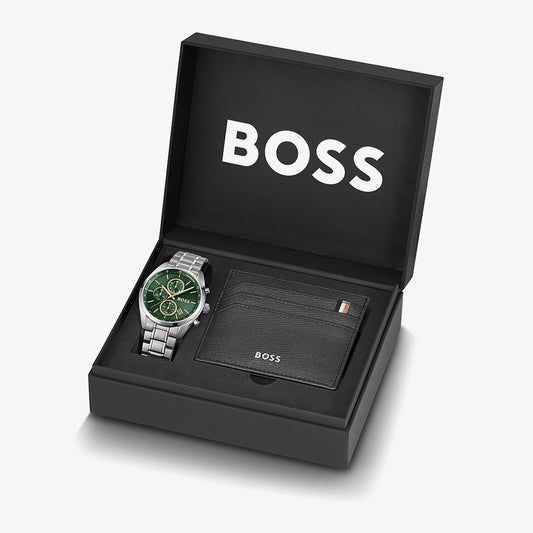 Boss Grand Prix 41mm Men's Watch and Cardholder Gift Set