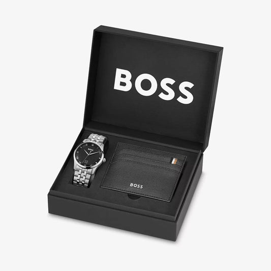 Boss Principle 41mm Men's Watch and Cardholder Gift Set