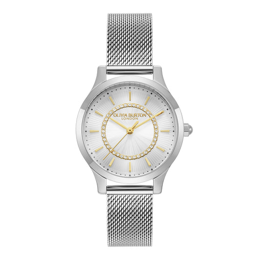 Classic 30mm Wonderlust White & Silver Mesh Watch