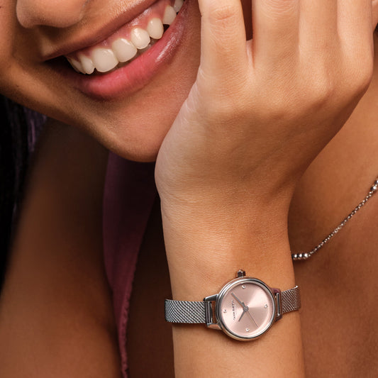 Classic 23mm Mini Primrose & Silver Mesh Watch