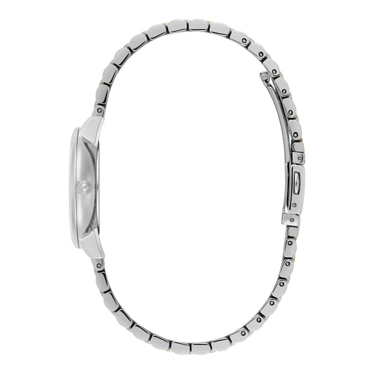 Signature 28mm Honeycomb Ultra Slim Dove Grey & Two Tone Bracelet Watch