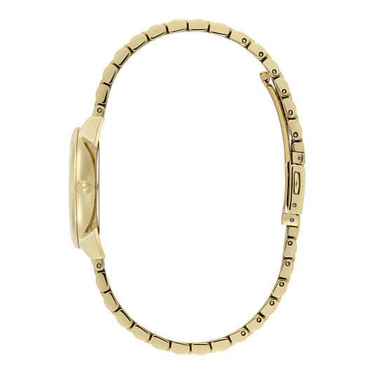 Signature 28mm Honeycomb Ultra Slim Forest Green & Gold Bracelet Watch