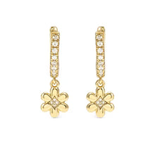 PETIT SPARKLE g.plate hoop flower cz drop