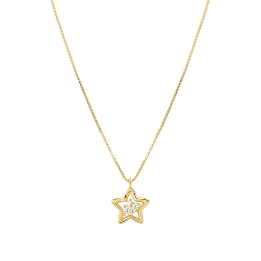 Dream Beats Necklace with Zirconia Gold Star