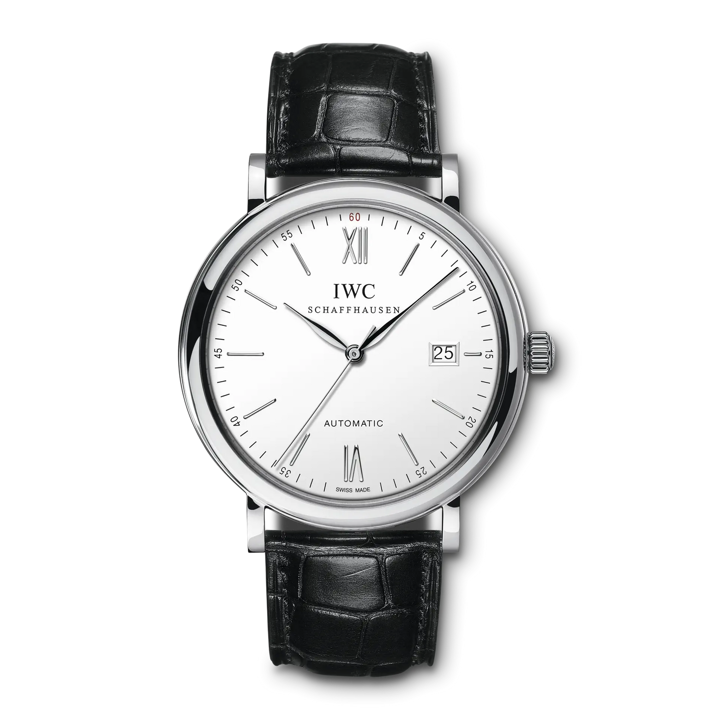 Portofino Automatic 40mm Leather Strap Watch