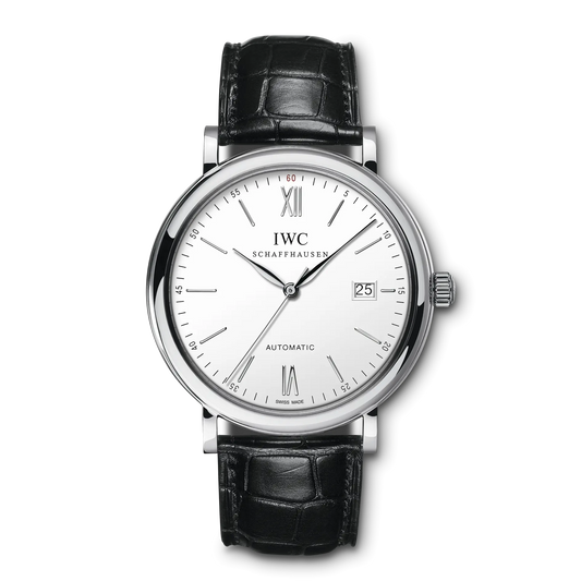 Portofino Automatic 40mm Leather Strap Watch