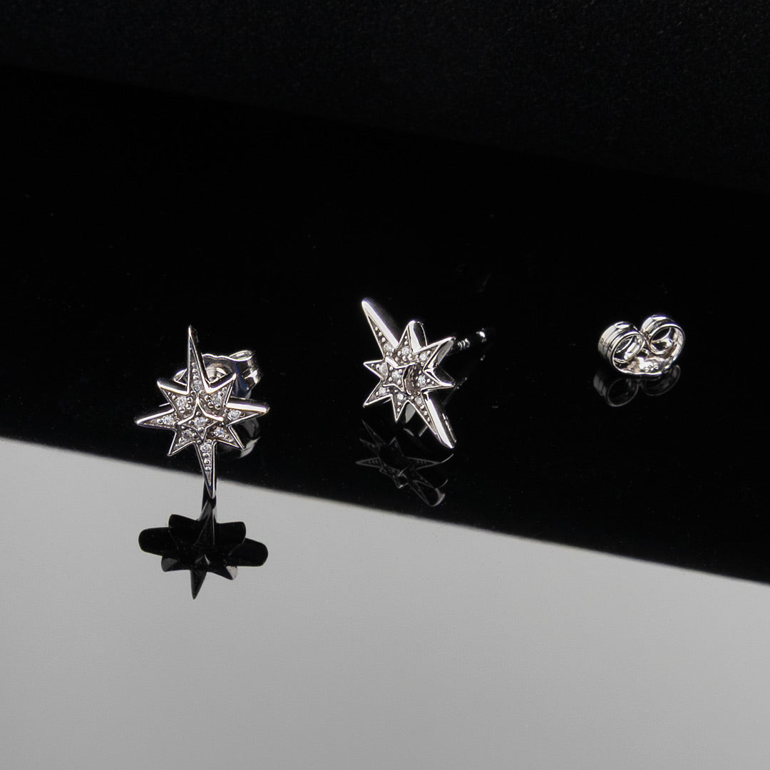 Céleste North Star CZ Stud Earrings