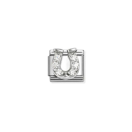 Classic Silver Zirconia Horseshoe Charm