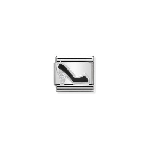 Silver black stiletto