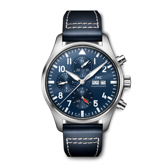 Pilot's Watch Chronograph 43mm Leather Strap Watch