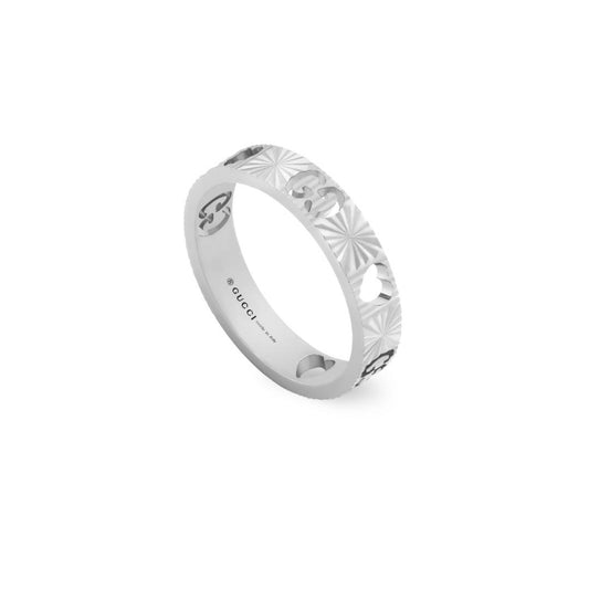 Icon 18ct White Gold GUCCI Heart Ring