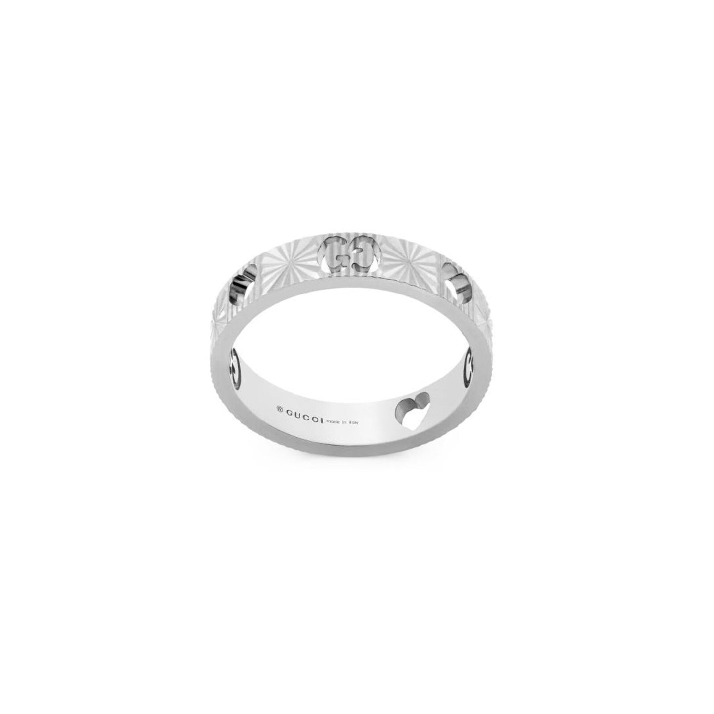 Icon 18ct White Gold GUCCI Heart Ring